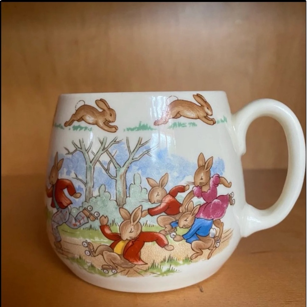 Royal Doulton Bunnykins China Mug Rollerskating Rollerskate